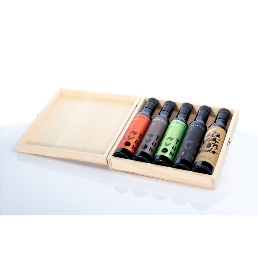 Chiavalon Olijfolie 5 x 500 ml in houten box